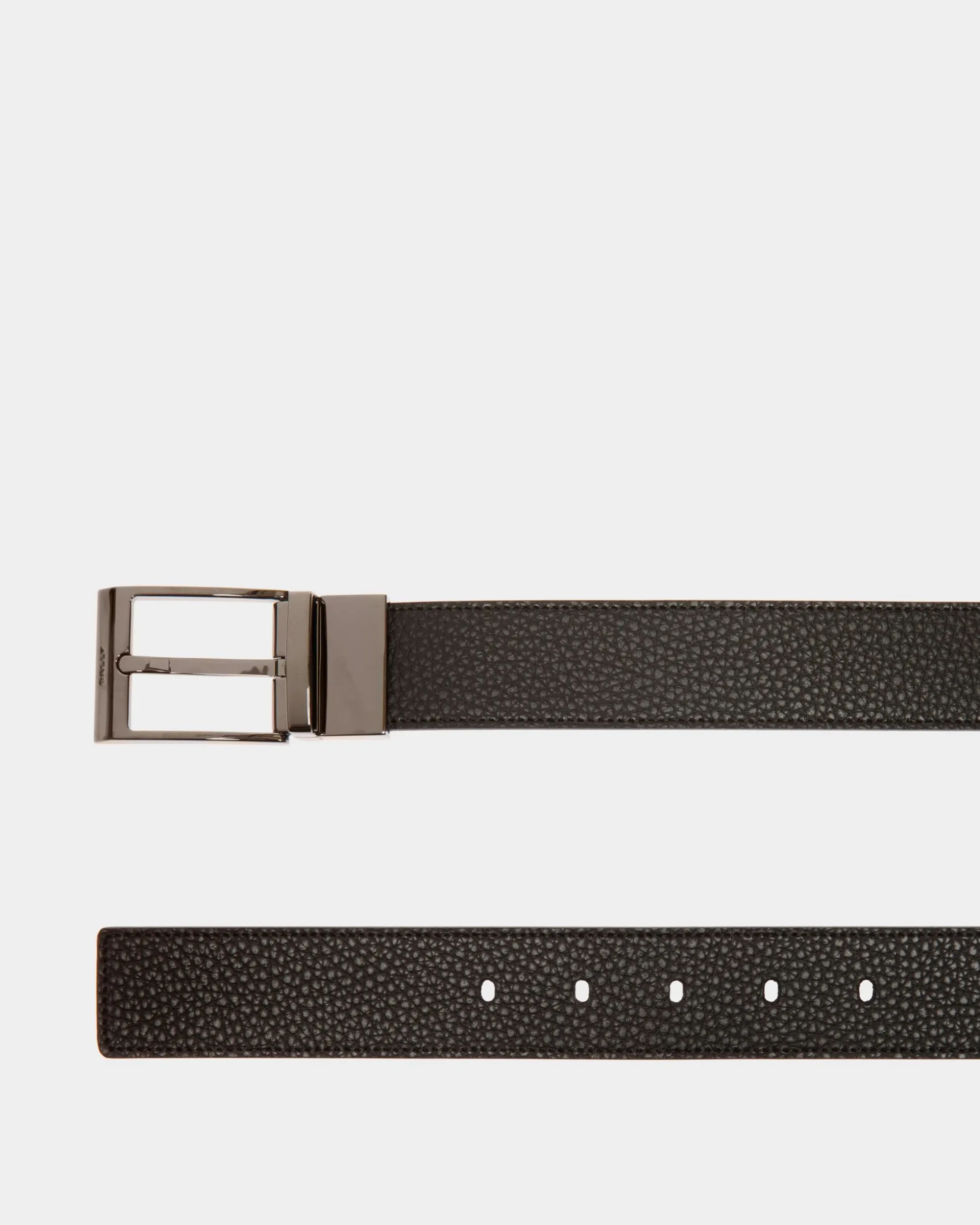 Shiffie 35 mm Verstellbarer Wendegürtel Aus Leder In Schwarz Und Ebenholz