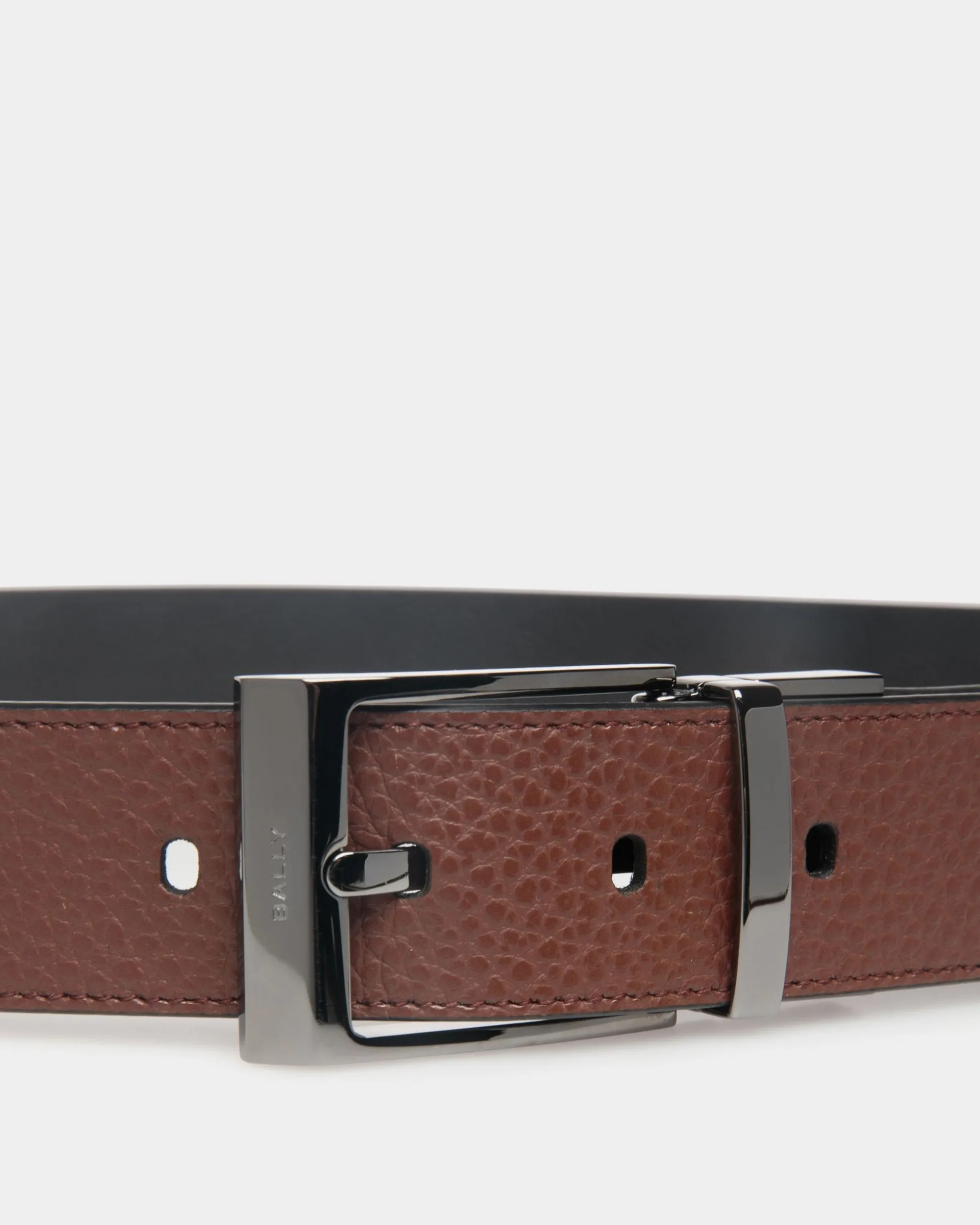 Shiffie 35 mm Verstellbarer Wendegürtel Aus Leder In Braun Und Schwarz