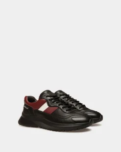 Sneaker Aus Leder In Schwarz Und Heritage Red