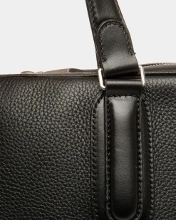 Spin Aktentasche Aus Genarbtem Leder In Schwarz