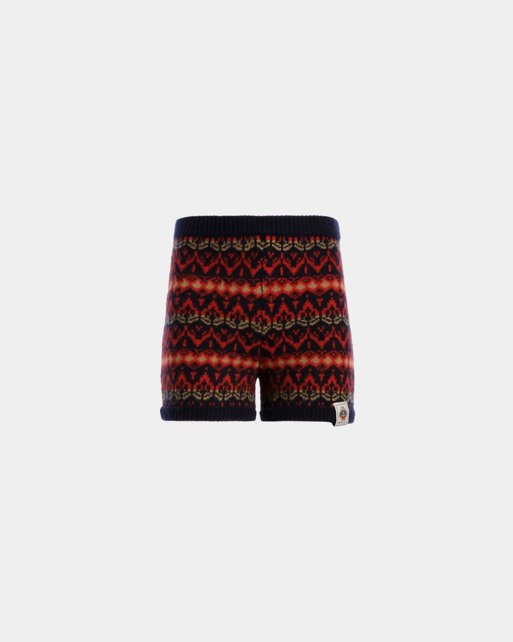 Strickshorts Aus Mehrfarbiger Wolle