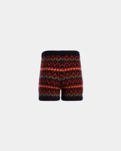 Strickshorts Aus Mehrfarbiger Wolle