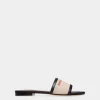Summer Capsule Pantolette Aus Canvas Und Leder In Natur Und Marineblau