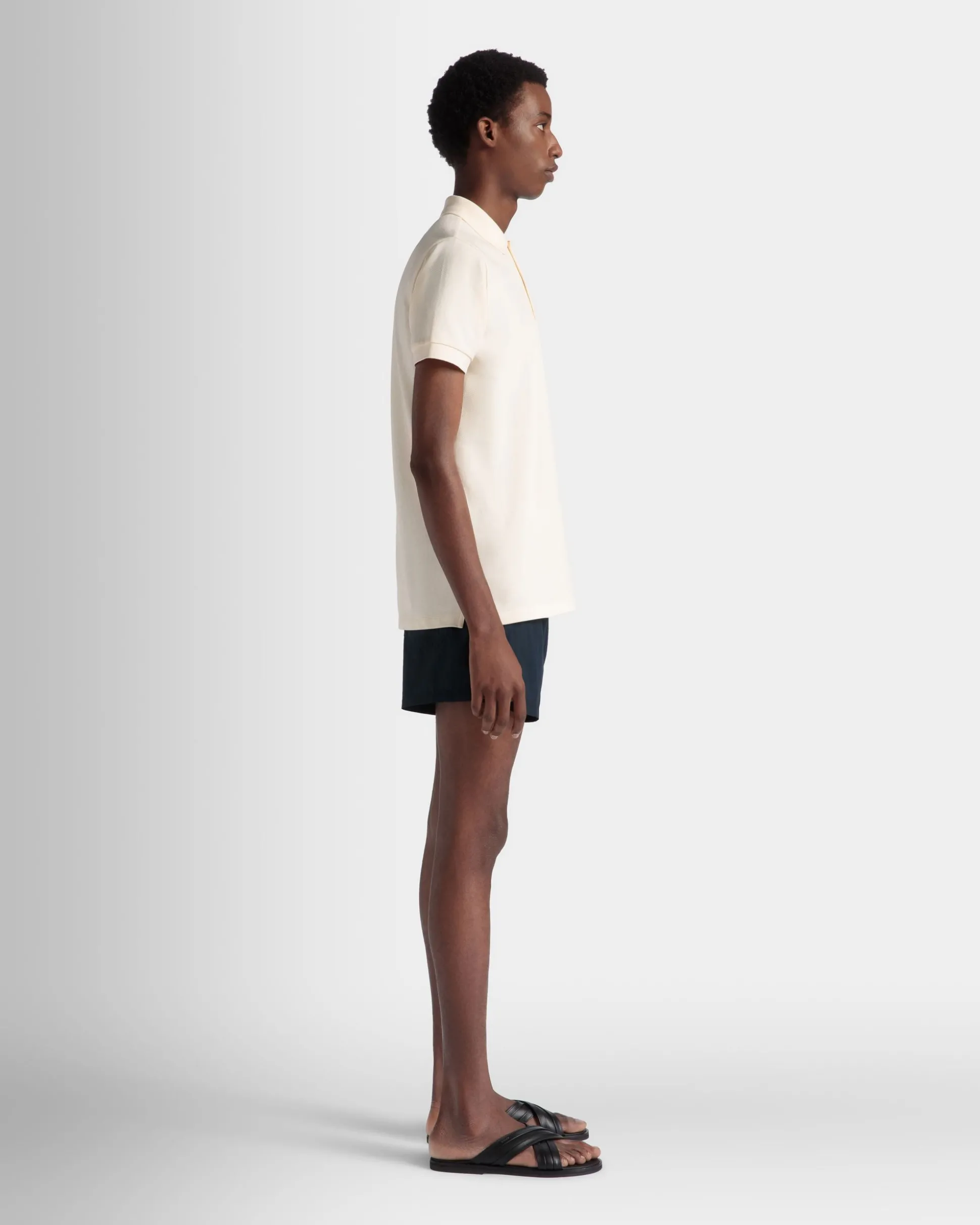 Summer Capsule Poloshirt Aus Weißer Baumwolle