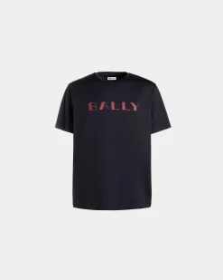 Summer Capsule T-Shirt Aus Baumwolle In Marineblau