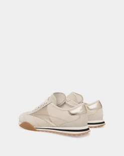 Sussex Sneaker Aus Leder In Weiß Und Gold