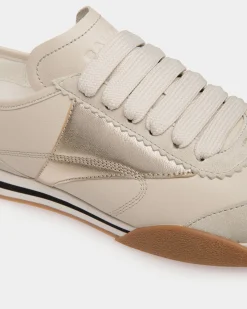 Sussex Sneaker Aus Leder In Weiß Und Gold