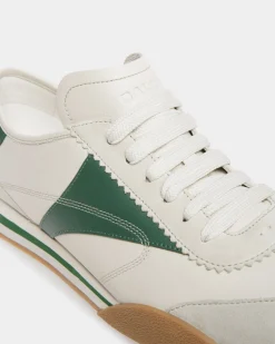 Sussex Sneaker Aus Leder In Staubweiß Und Kelly Green