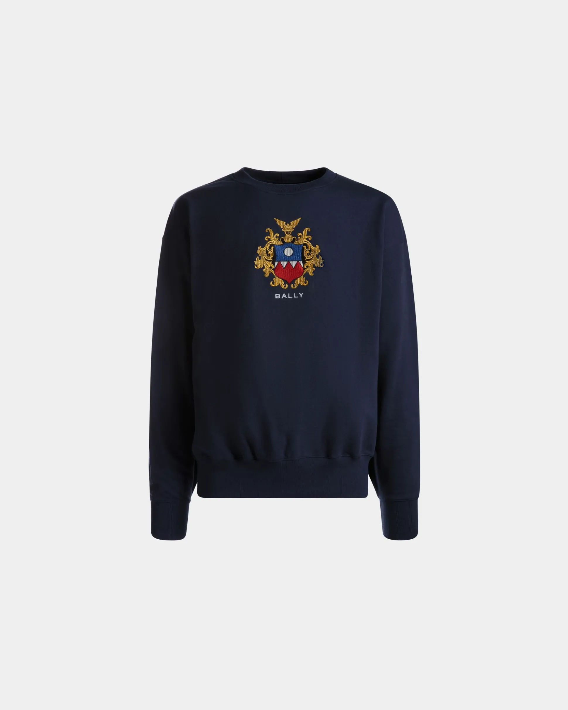 Sweatshirt Aus Baumwolle In Navy Blue