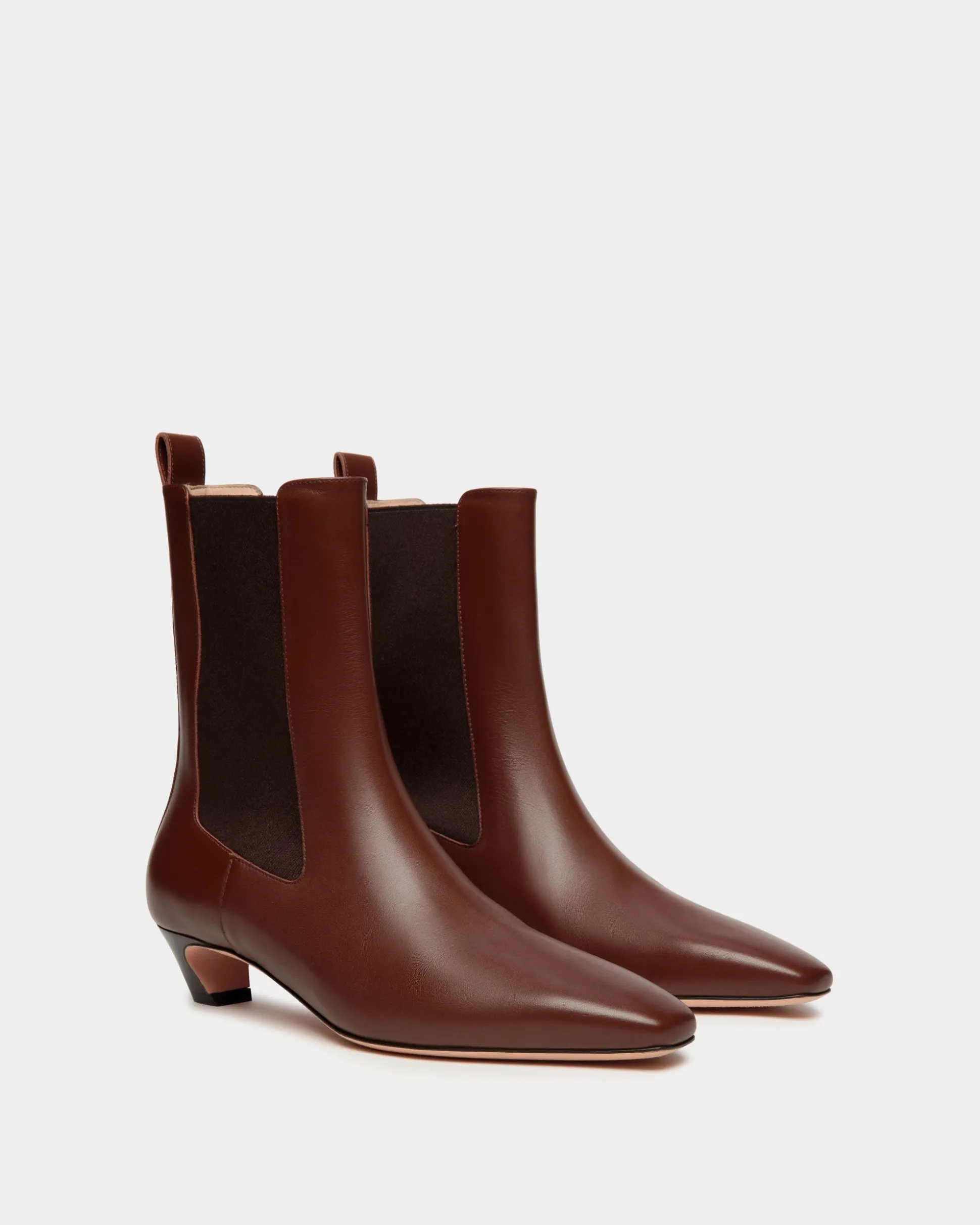 Sylt Bootie Aus Braunem Leder