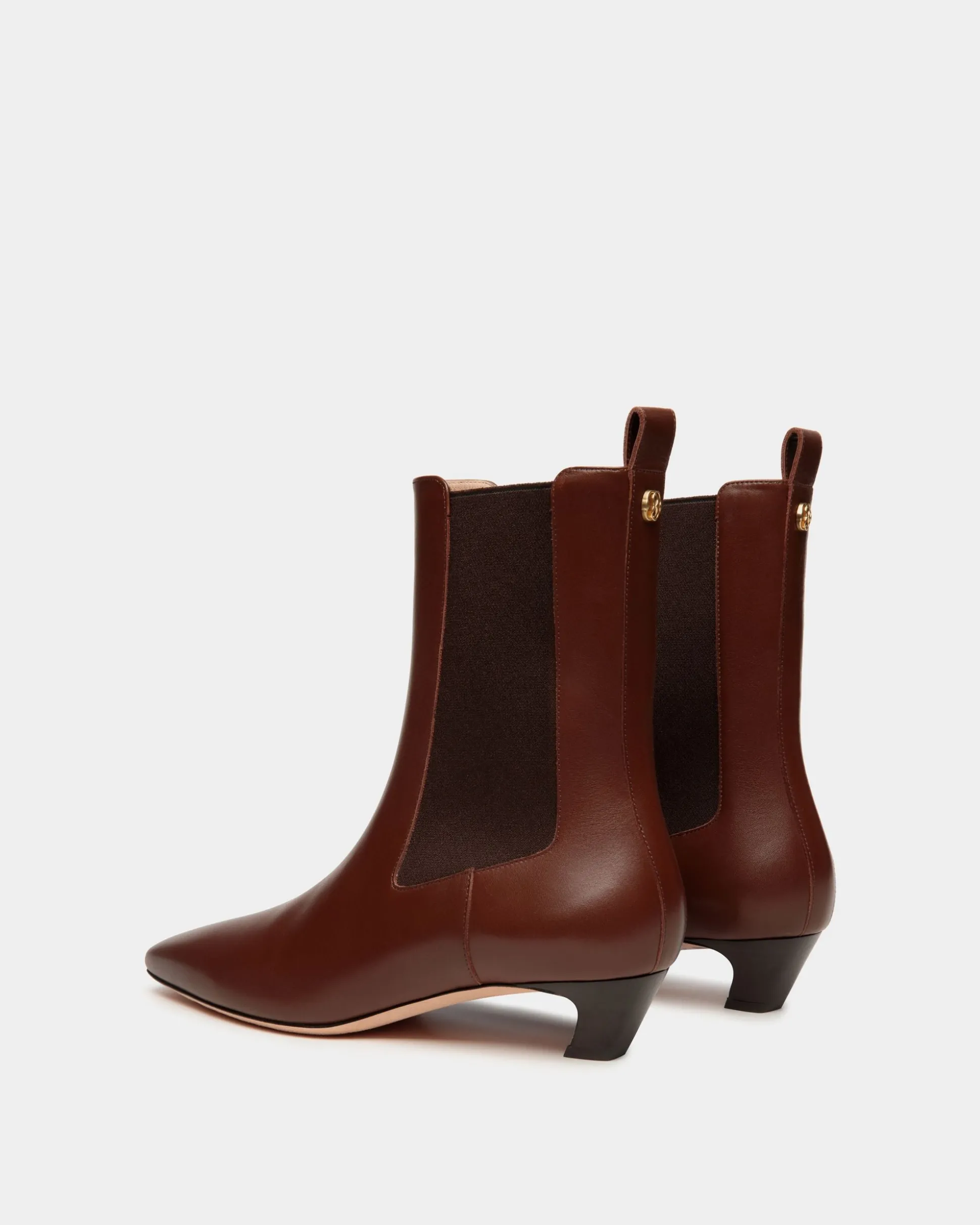 Sylt Bootie Aus Braunem Leder