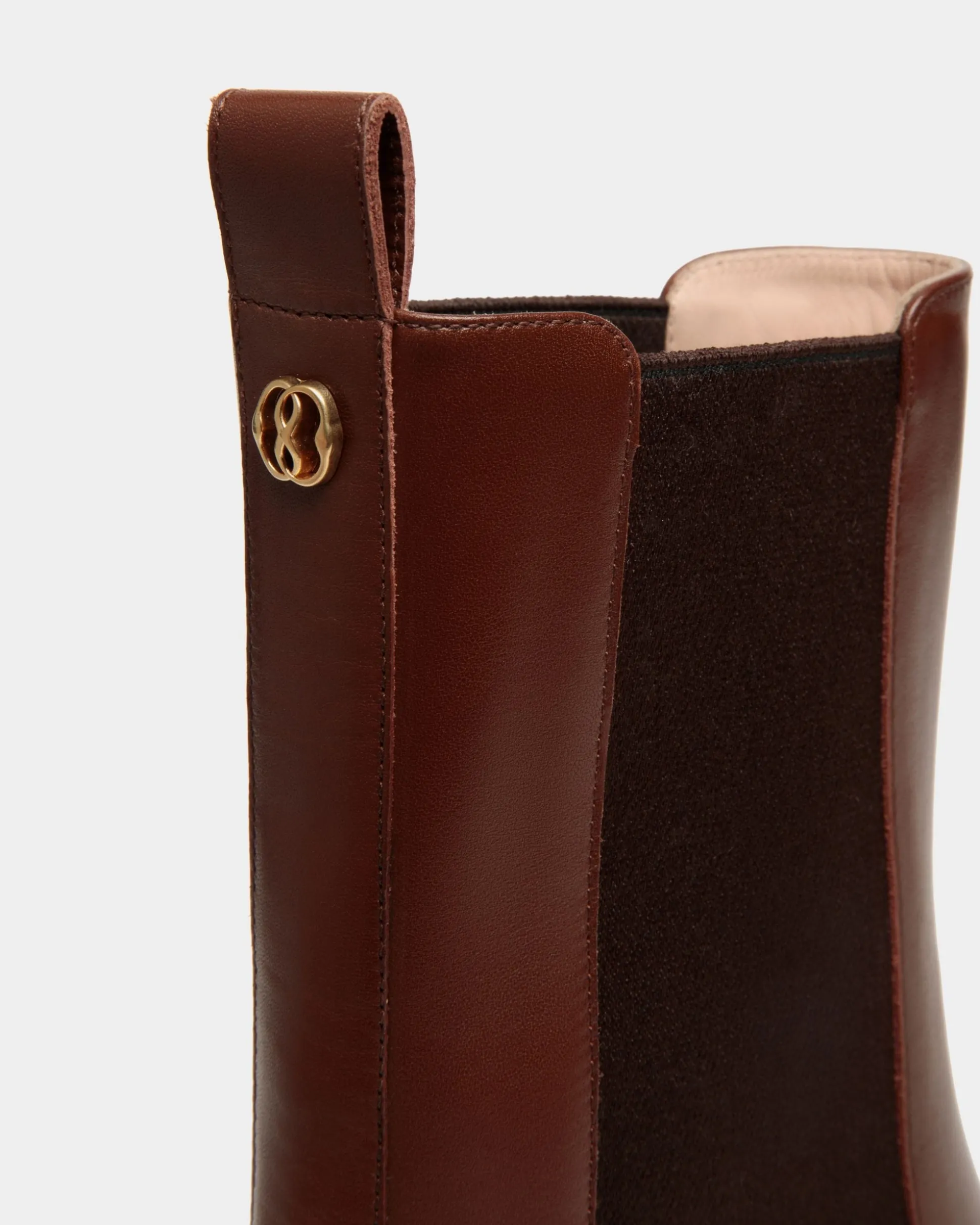 Sylt Bootie Aus Braunem Leder