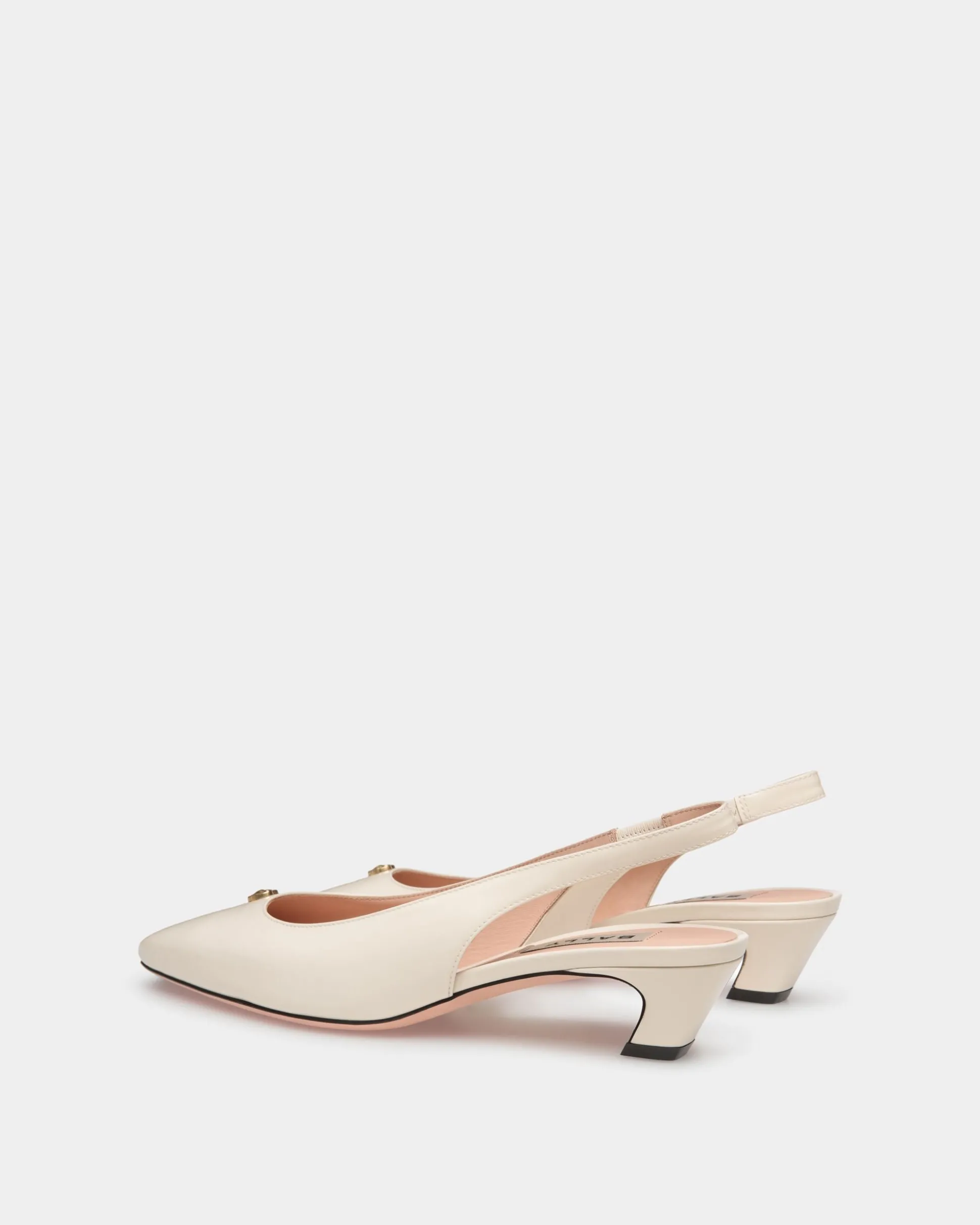 Sylt Slingpumps Aus Leder In Weiß