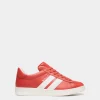 Tennis Sneaker Aus Leder In Candy Red Und Weiß
