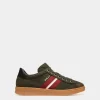 Tennis-Sneaker Für Herren Aus Wollgewebe Und Leder In Sage Green Und Schwarz