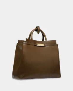Tragetasche Deco Für Damen Aus Leder In Marron Glacé
