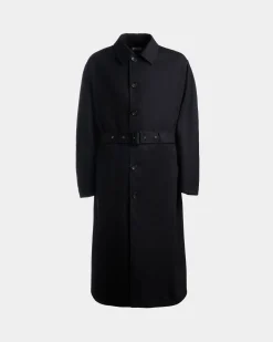 Trenchcoat Aus Baumwollgemisch In Navy Blue