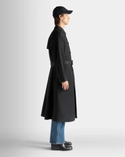 Trenchcoat Aus Baumwollgemisch In Navy Blue