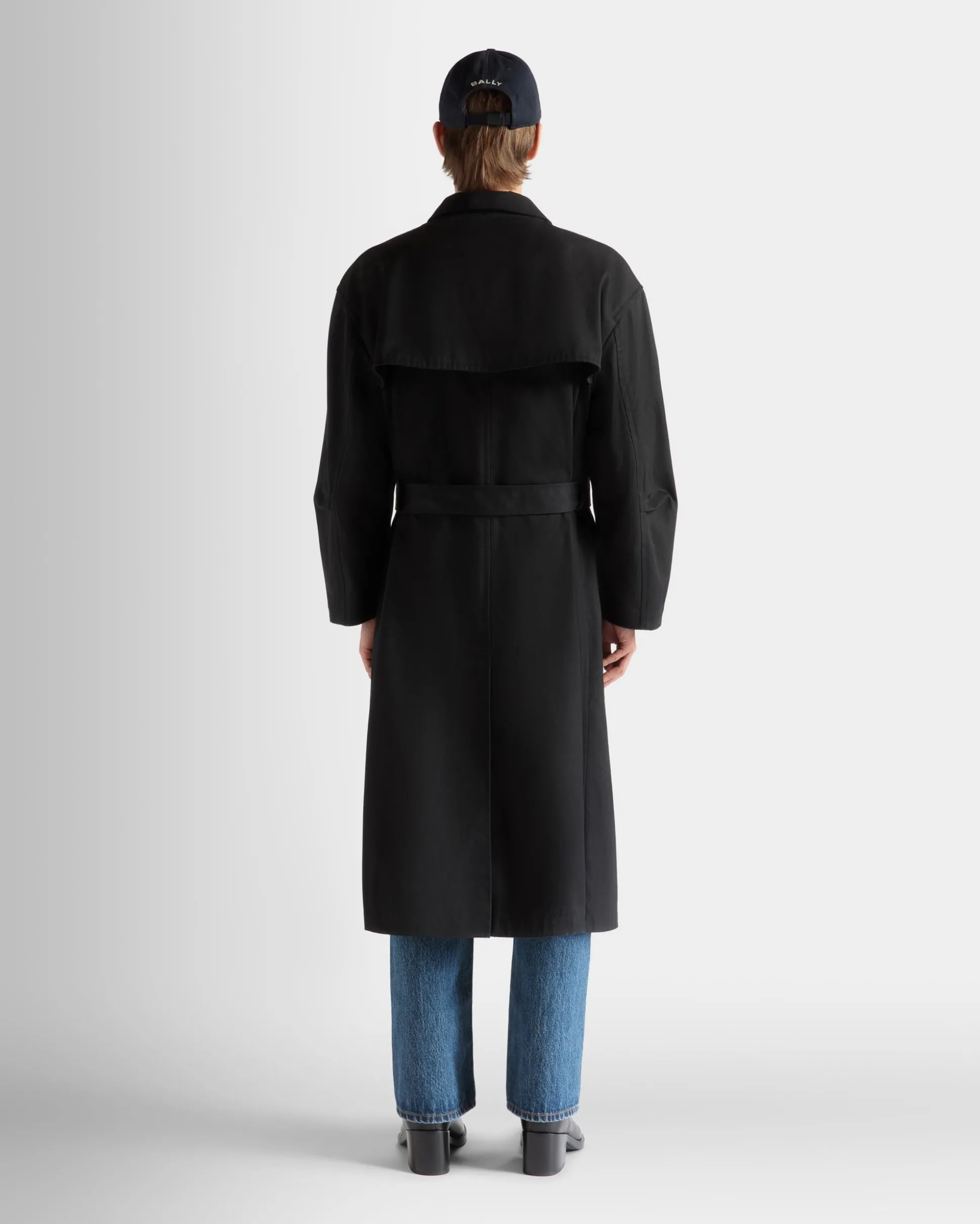 Trenchcoat Aus Baumwollgemisch In Navy Blue