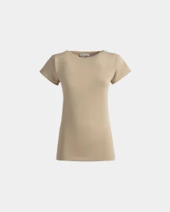 T-Shirt Aus Baumwolle In Beige
