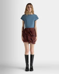 T-Shirt Aus Baumwolle In Light Blue
