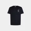 T-Shirt Aus Baumwolle In Navy Blue Mit Mountain Flower-Print