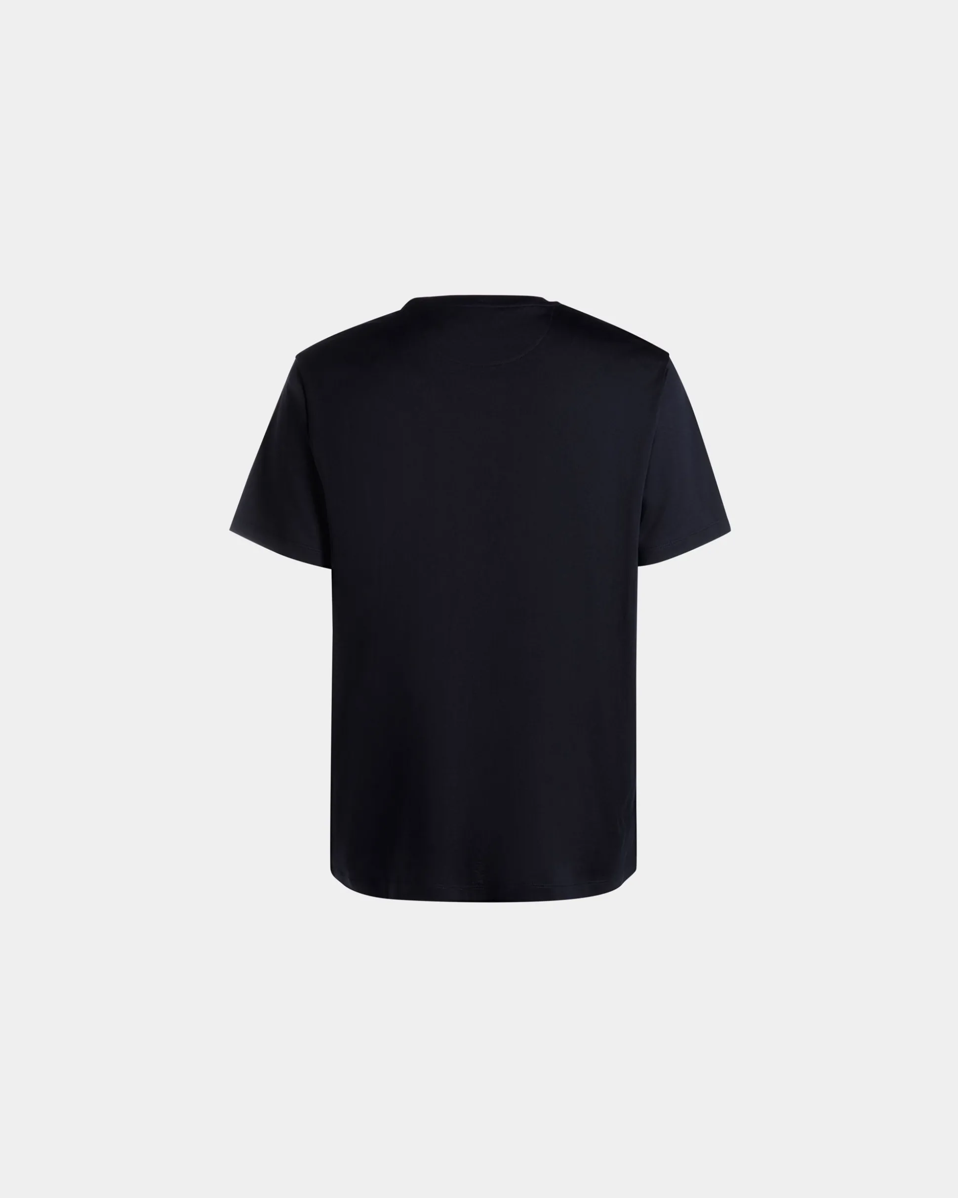 T-Shirt Aus Baumwolle In Navy Blue Mit Mountain Flower-Print