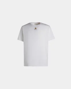 T-Shirt Aus Baumwolle In Weiß Mit Bally Crest Logo