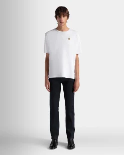T-Shirt Aus Baumwolle In Weiß Aus Der Adrien Brody Travel-Kollektion