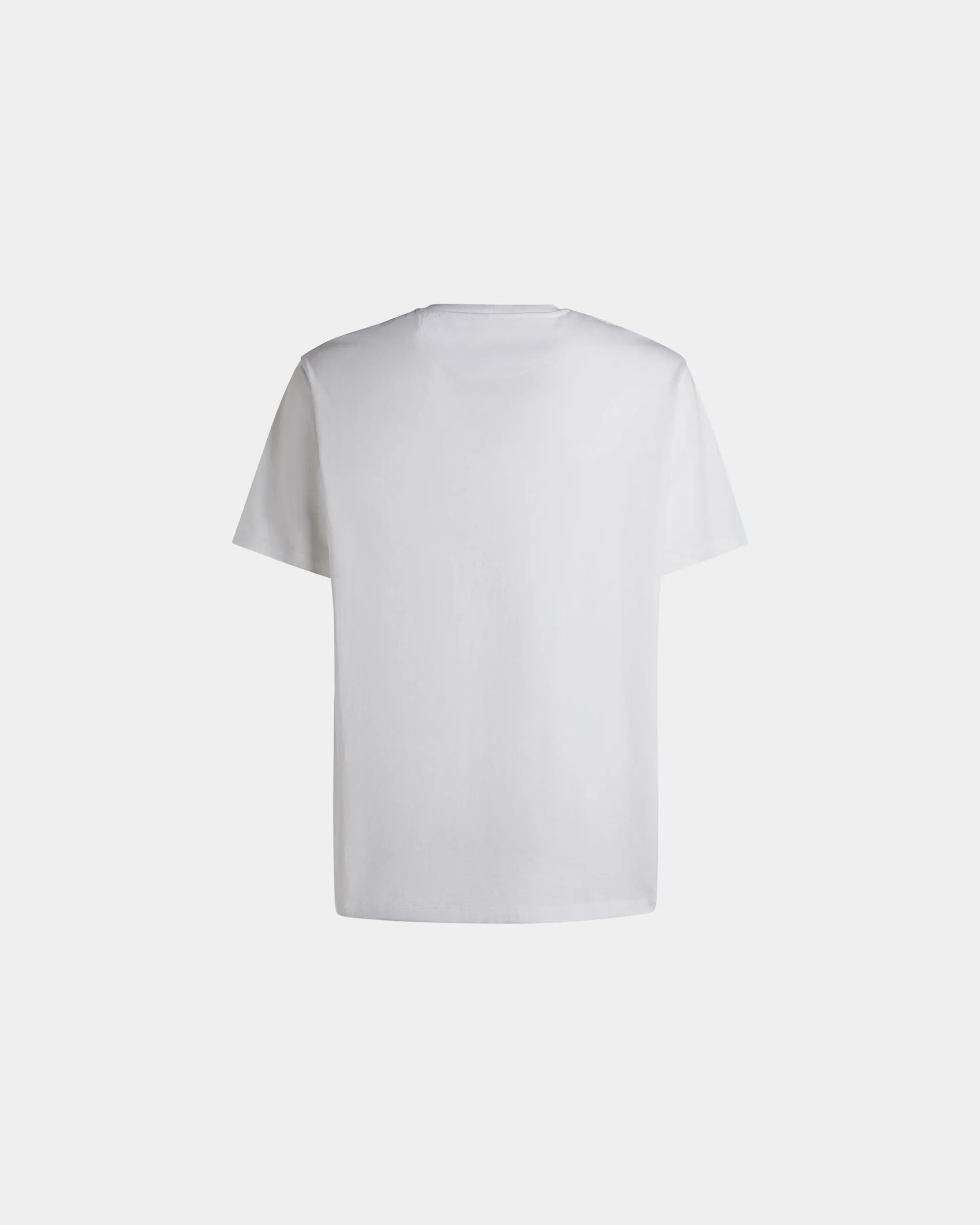 T-Shirt Aus Baumwolle In Weiß Mit Bally Crest Logo