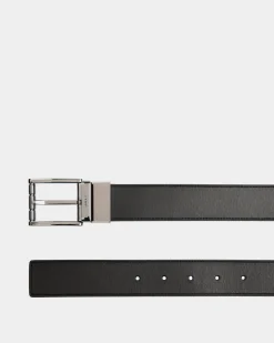 Verstellbarer Astory 35 mm Wendegürtel Aus Leder In Schwarz
