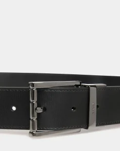 Verstellbarer Astory 35 mm Wendegürtel Aus Leder In Schwarz