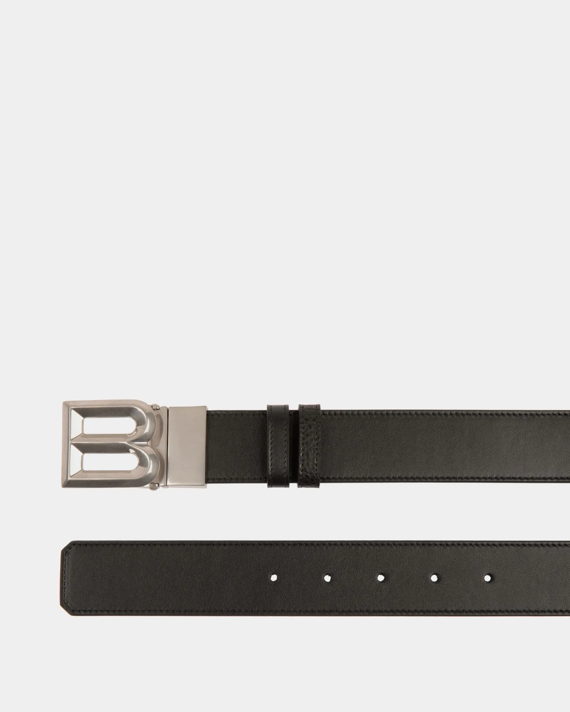 Verstellbarer B Bold 35 mm Wendegürtel Aus Schwarzem Leder