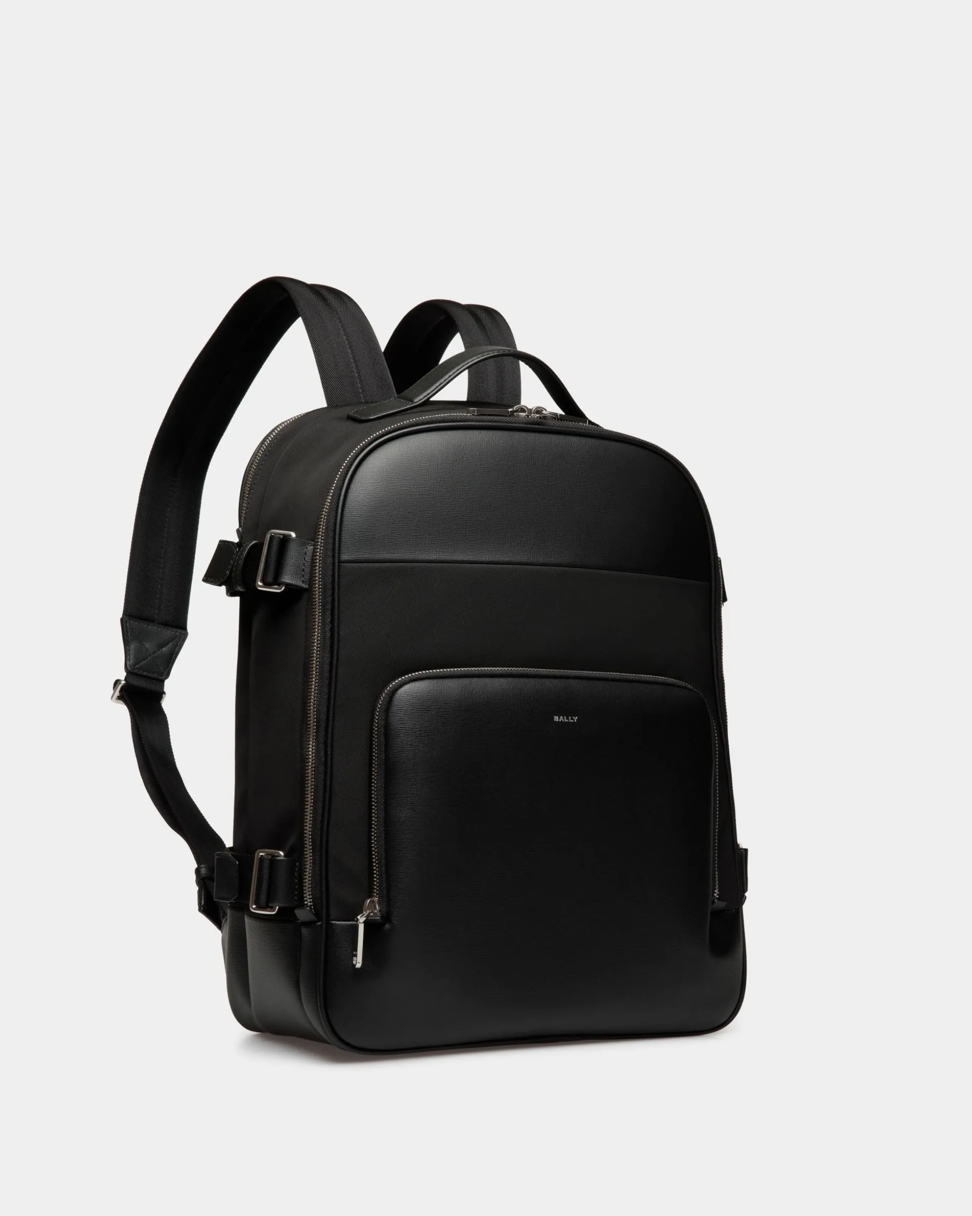 Vogel Rucksack Aus Nylon Und Recyceltem Leder In Schwarz