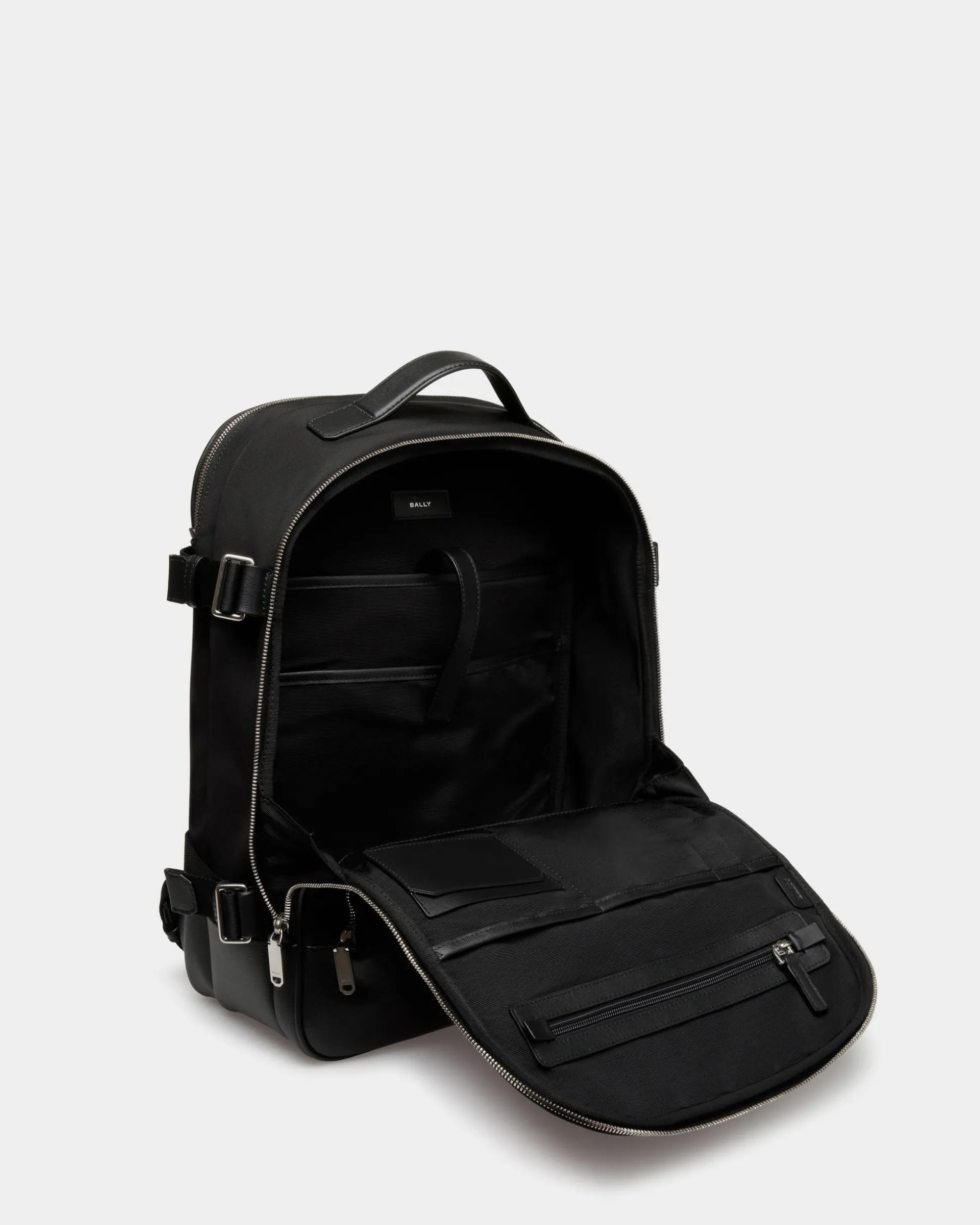 Vogel Rucksack Aus Nylon Und Recyceltem Leder In Schwarz