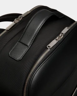 Vogel Rucksack Aus Nylon Und Recyceltem Leder In Schwarz