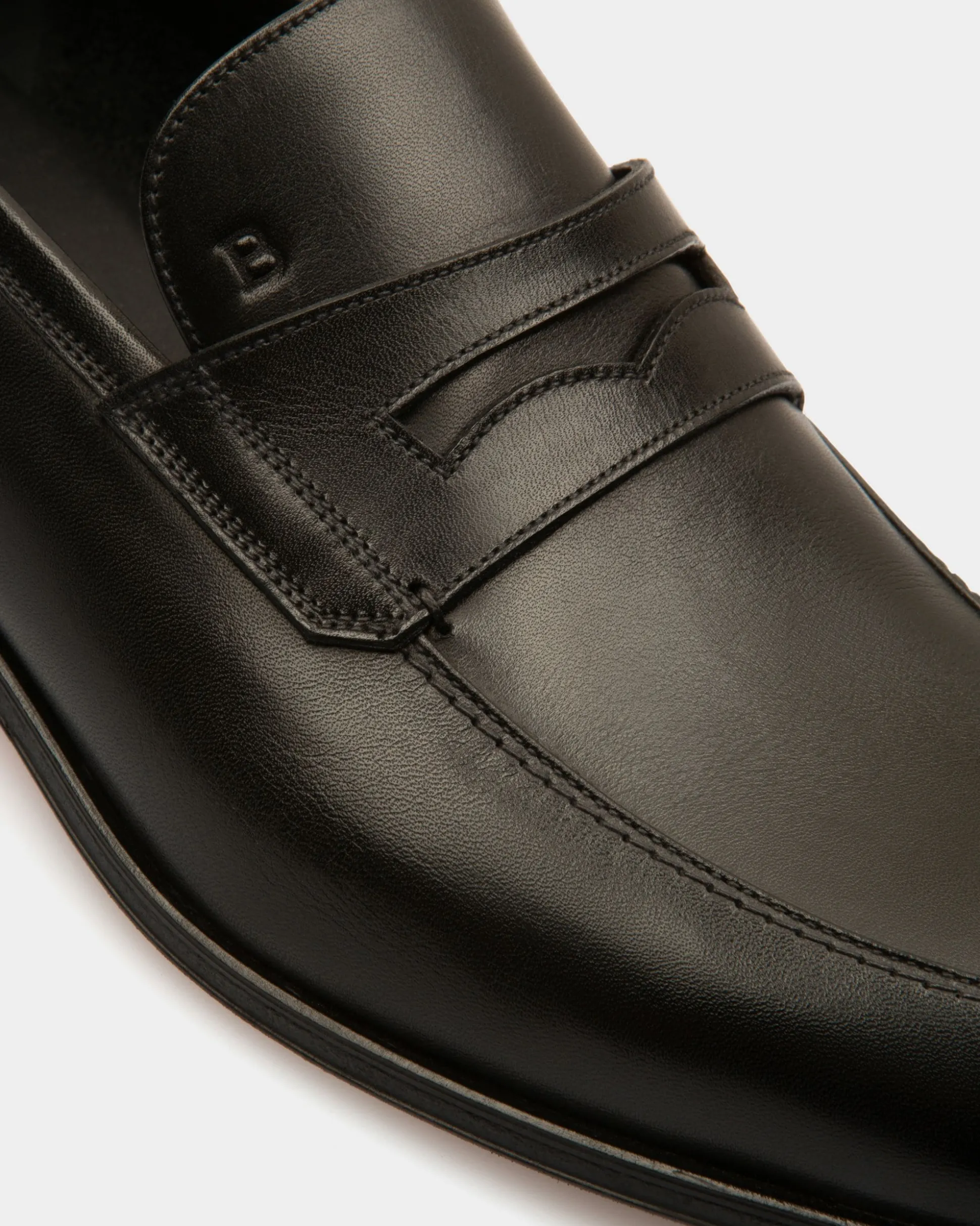 Webb Leder-Loafer In Schwarz