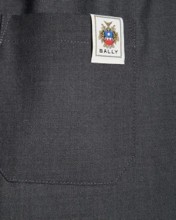 Weit Geschnittene Hose Aus Wollmix In Dunkelgrau