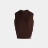 Weste Aus Mohair Und Seide In Braun