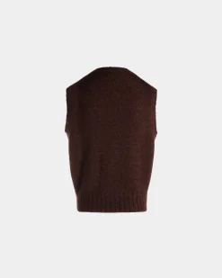 Weste Aus Mohair Und Seide In Braun