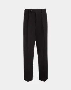 Winter Capsule Bundfaltenhose Aus Wollmix In Schwarz
