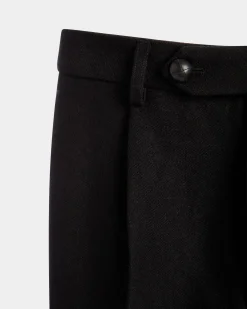 Winter Capsule Bundfaltenhose Aus Wollmix In Schwarz