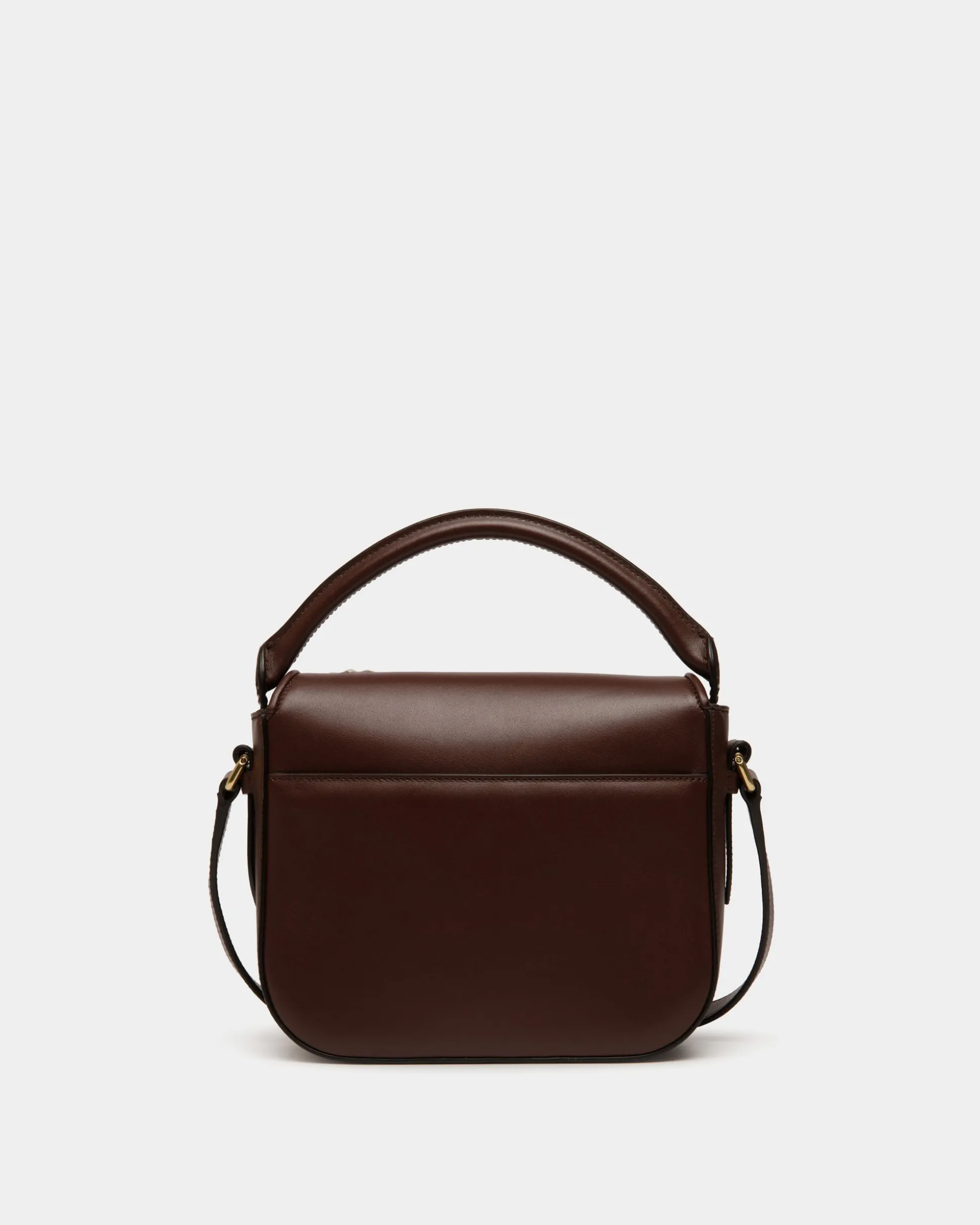 Winter Capsule Minitasche Aus Kastanienbraunem Leder Mit Alpenblumen