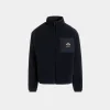 Winter Capsule Sweatshirt Mit Alpenblumen Aus Fleece In Navy Blue