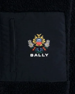 Winter Capsule Sweatshirt Mit Alpenblumen Aus Fleece In Navy Blue
