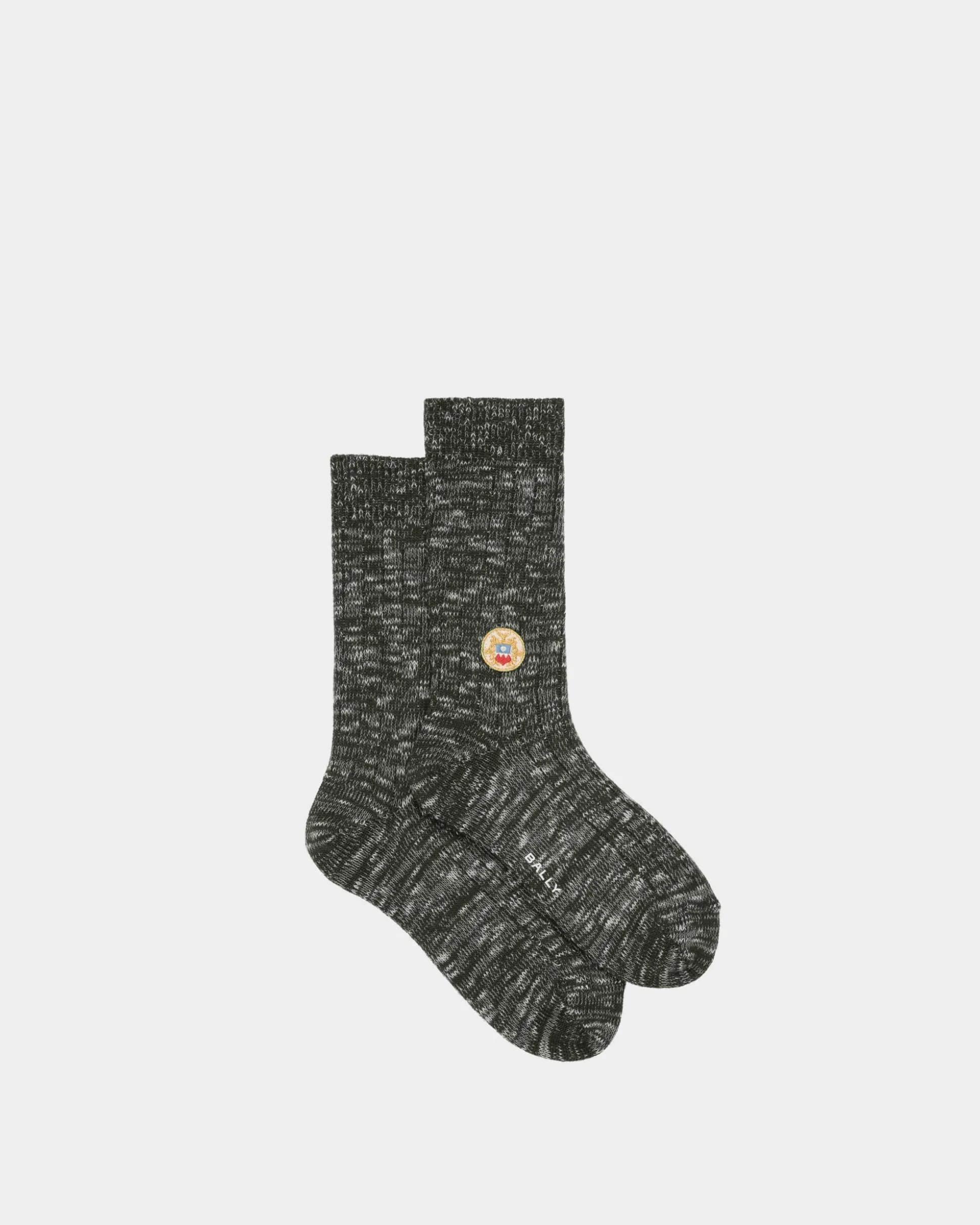 Wollsocken In Bottle Green Mit Bally-Wappen-Logo