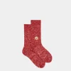Wollsocken In Candy Red Mit Bally-Wappen-Logo